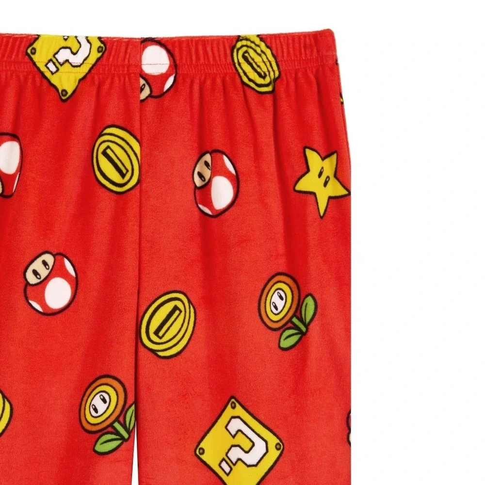 NWT Super Mario Boys‎ Pajama Set Medium 8 T Shirt Pants Mario Luigi